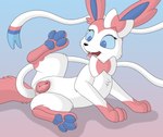 anal anal_masturbation animal_genitalia animal_pussy anus blue_eyes canine_genitalia canine_pussy female feral fur genitals masturbation open_mouth pink_body pink_fur pussy raised_leg ribbons solo spread_legs spreading white_body white_fur skateryena nintendo pokemon eeveelution generation_6_pokemon pokemon_(species) sylveon hi_res