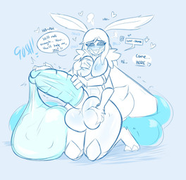 4_arms ball_fondling balls big_balls big_breasts big_penis blush breast_fondling breast_play breasts condom dialogue filled_condom fondling genitals gynomorph hand_on_breast heart_symbol huge_balls huge_penis humanoid_genitalia humanoid_penis intersex kneeling multi_arm multi_limb penis sexual_barrier_device solo speech_bubble tail text wings kilinah animal_humanoid arthropod arthropod_humanoid humanoid insect insect_humanoid lepidopteran lepidopteran_humanoid moth_humanoid 2026 english_text hi_res sketch