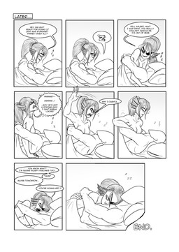 anthro bed breasts cuddling dialogue different_sound_effects eye_patch eyewear faceless female furniture hair male nipples nude onomatopoeia open_mouth pillow sharp_teeth sleeping smile sound_effects speech_bubble teeth text vowelless vowelless_sound_effect vowelless_vocalization yawn zzz captainjingo undertale undertale_(series) anon undyne aquatic fish human mammal monster absurd_res comic english_text hi_res monochrome