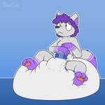 ageplay anthro bean_bag big_diaper clothing diaper excessive_feces feces hyper hyper_feces hyper_mess hyper_soiling infantilism male roleplay scatplay sitting soiled_diaper soiling solo surprise unclean_diaper used_diaper ritzcat cooper_(ritzcat) canid canine fox mammal 1:1 hi_res