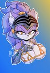 amber_eyes anthro armor armored_gloves big_breasts bikini_armor breasts erect_nipples female nipples solo unconvincing_armor visor_helmet barely_sly sega sonic_and_the_black_knight sonic_storybook_series sonic_the_hedgehog_(series) blaze_the_cat sir_percival_(sonic_and_the_black_knight) domestic_cat felid feline felis mammal