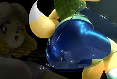 big_butt bottomwear butt butt_crush clothing crush dominant dominant_female female glass glistening glistening_bottomwear glistening_clothing glistening_shorts group macro male male/female micro nude_human shorts tiny_human under_table aurumargelium animal_crossing nintendo isabelle_(animal_crossing) animal_humanoid canid canid_humanoid canine canine_humanoid dog_humanoid humanoid mammal mammal_humanoid absurd_res hi_res