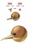 2:3 alternate_species ambiguous_gender artist_name avian beak bird black_eyes brown_body detailed doduo english_text fakemon feral fusion generation_1_pokemon hi_res humor immobile kane_carter_(artist) nintendo photorealism pokemon pokemon_(species) pokemon_fusion signature simple_background solo sphere_creature text voltorb