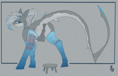 animal_genitalia animal_pussy anus bioluminescence blue_eyes butt clothing darkened_genitalia equine_anus equine_genitalia equine_pussy female feral genitals glowing hair legwear ponytail pussy sharp_teeth simple_background smile solo step_stool stockings tail teats teeth stray_prey hasbro my_little_pony fan_character lacera_viscera equid equine fish horse hybrid mammal marine pony shark 2025 absurd_res digital_media_(artwork) hi_res
