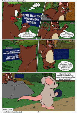 berry dialogue dirt_road duo feral food forest forest_background fruit green_eyes humor isekai male nature plant rock tail text toony tree whiskers lizarddude812 sunshine_(lizarddude812) american_red_squirrel mammal mouse murid murine pine_squirrel rodent sciurid tree_squirrel wood_mouse comic english_text hi_res url