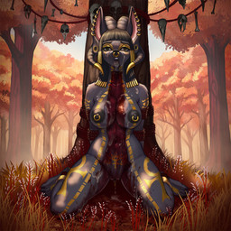 anthro areola arms_tied arms_tied_behind_back balls bdsm black_body black_fur blood blood_on_body blood_puddle bodily_fluids bondage bone bound breasts clitoral_hood_piercing clitoral_hood_ring corpse cum cum_from_mouth cum_in_mouth cum_inside cum_on_breasts cum_on_face death dripping ear_piercing ear_ring egyptian eyeshadow facial_piercing feet female female_death fingers forest fur genital_fluids genital_piercing genitals gore gore_focus grass hair hands_behind_back hands_tied hands_tied_behind_back hch_piercing horn kneeling leaking looking_at_viewer makeup navel nipple_piercing nipple_ring nipples nose_piercing nose_ring nude open_mouth outdoor_nudity outside piercing plant pussy_juice_leaking restraints ring_piercing rope rope_bondage sacrifice septum_piercing septum_ring skull slit_throat snuff solo spread_legs spreading tattoo teeth toes tree vaginal_fluid_drip vaginal_fluids vulva vulva_piercing womb_tattoo conquistabear egyptian_mythology middle_eastern_mythology mythology anubian_jackal canid canine canis jackal mammal 1:1 digital_media_(artwork) hi_res