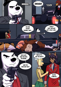 angry anthro bottomwear camel_toe car clothed clothing clothing_lift delmogeny_uniform dialogue female gun male panties parody ranged_weapon skirt skirt_lift smile text unconscious underwear vehicle weapon kato777 agent_aika brandy_and_mr._whiskers disney dreamworks kung_fu_panda nickelodeon road_rovers t.u.f.f._puppy the_bad_guys brandy_harrington claudette_dupri colleen_(road_rovers) diane_foxington dudley_puppy kitty_katswell master_tigress canid canine canis domestic_cat domestic_dog felid feline felis fox mammal absurd_res comic english_text hi_res