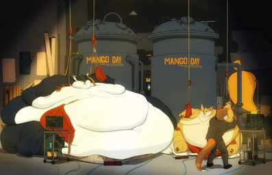 anthro belly belly_expansion belly_exposed big_belly big_butt big_moobs blob_body blob_factory blobby butt deep_navel exercise expansion extreme_size_difference fat_rolls feeder feederism feeding feeding_tube group growing happy helpless huge_belly huge_butt huge_moobs immobile looking_at_another male male/male medical_instrument moobs morbidly_obese morbidly_obese_male navel nude obese obese_male overfeeding overweight overweight_male scientific_instrument size_difference stuffing trio tube tube_feeding weight_difference weight_gain workout omnicomm kazan_(kazan.k) canid canine canis fennec_fox fox mammal mustelid otter true_fox wolf absurd_res hi_res