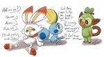 ambiguous_gender annoyed feral group humor leaf meta plant sad starter_trio text trio volamont nintendo pokemon elemental_creature flora_fauna generation_8_pokemon grookey lagomorph mammal pokemon_(species) primate reptile scalie scorbunny sobble 2019 digital_media_(artwork) english_text traditional_media_(artwork)