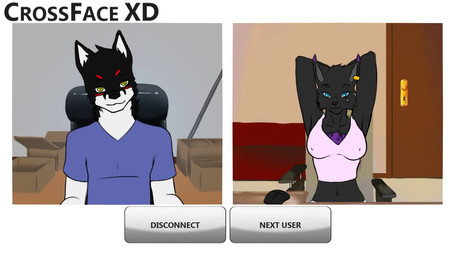anthro blue_eyes breasts clothed clothing duo female flashing flashing_breasts male male/female nipple_outline nipples pushbutton smile underwear video_call foxxj aurawolf_(va) zikaur_(va) chatroulette desmond_(grimsdale) venom_(grimsdale) canid canine canis domestic_cat domestic_dog felid feline felis mammal wolf 16:9 2d_animation animated bad_metadata digital_media_(artwork) frame_by_frame short_playtime sound video voice_acted widescreen