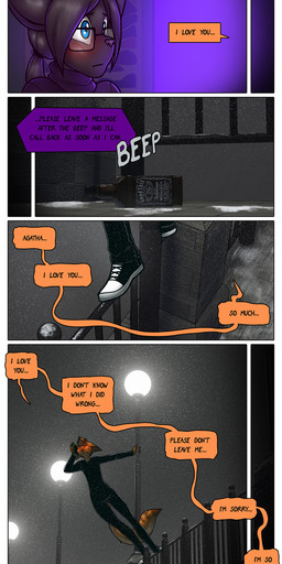 anthro dialogue duo eyewear female glasses male male/female text james_howard patreon agatha_(james_howard) alphonse_(james_howard) cougar domestic_cat felid feline felis mammal absurd_res comic english_text hi_res