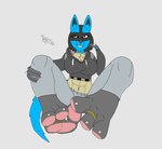 anthro clothing digit_ring feet female foot_fetish hoodie jewelry resting ring solo toe_ring toes topwear alzar_fox nintendo pokemon generation_4_pokemon lucario pokemon_(species) alexis_(disambiguation) original_character