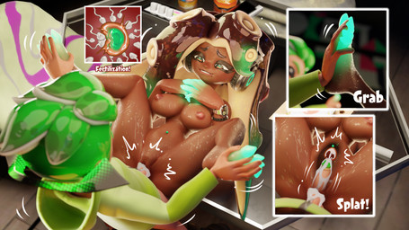 areola big_breasts bodily_fluids breasts brown_areola brown_hair brown_nipples clock cum cum_in_uterus cum_in_vagina cum_inside dark_body dark_skin duo electronics feet female genital_fluids genitals green_eyes green_hair hair headphones horizontal_pupils impregnation long_hair lying male male/female mole_under_mouth multicolored_hair nipples nude on_back penetration penis pseudo_hair pupils sex smile sweat tan_body tan_skin tentacle_hair tentacles text thick_thighs two_tone_hair uterus vaginal vaginal_penetration watch wide_hips wristwatch glengrantsquid nintendo splatoon marina_(splatoon) animal_humanoid cephalopod cephalopod_humanoid humanoid inkling marine marine_humanoid mollusk mollusk_humanoid octarian octoling octopus_humanoid squid_humanoid 16:9 3d_(artwork) 4k absurd_res digital_media_(artwork) hi_res widescreen