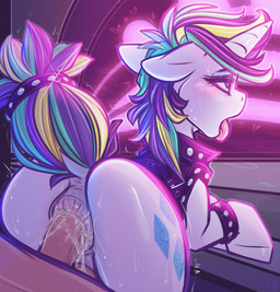 alternative_fashion anal anal_penetration bestiality blush bodily_fluids bottomless bracelet clothed clothing cum cum_in_ass cum_inside detailed_background duo faceless_character faceless_human faceless_male female female_focus female_on_human female_penetrated feral feral_penetrated from_behind_position genital_fluids heart_symbol horn human_on_feral human_penetrating human_penetrating_feral interspecies jewelry looking_pleasured looking_up male male/female male_on_feral male_penetrating male_penetrating_female open_mouth penetration punk raised_tail sex solo_focus studded_bracelet studded_jewelry studs sweat tail tongue tongue_out undercut dimwitdog friendship_is_magic hasbro my_little_pony mythology raripunk rarity_(mlp) equid equine human mammal mythological_creature mythological_equine unicorn absurd_res hi_res