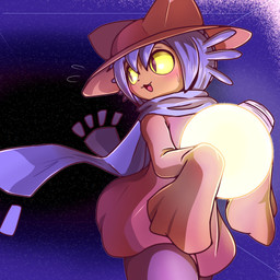 abstract_background biped blue_hair blush blush_lines bodily_fluids brown_body brown_skin clothed clothed_humanoid clothed_male clothing detailed_background flying_sweatdrops hair holding_light_bulb holding_object light_bulb long_sleeves looking_back male male_humanoid open_:3 open_mouth open_smile pupils scarf slit_pupils smile solo sweat sweatdrop three-quarter_view wearing_hat whiskers yellow_eyes ebino_senaka oneshot niko_(oneshot) animal_humanoid felid felid_humanoid feline feline_humanoid humanoid mammal mammal_humanoid 1:1 2022 digital_drawing_(artwork) digital_media_(artwork) english_description hi_res portrait three-quarter_portrait