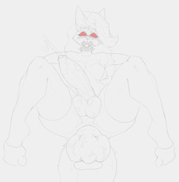 anal anal_penetration animal_genitalia animal_penis anthro anus bodily_fluids breasts canine_genitalia canine_penis collar crossgender cum cum_while_penetrated dildo_size_difference disembodied_penis duo fluffy fluffy_tail ftg_crossgender fti_crossgender genital_fluids genitals gynomorph gynomorph_penetrated intersex intersex/male intersex_penetrated male penetration penis red_sclera sex spiked_collar spikes tail atpandotcom hellaverse helluva_boss mythology loona_(helluva_boss) canid canid_demon canine demon hellhound mammal mythological_canine mythological_creature hi_res line_art source_request unavailable_at_source