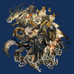 5_fingers ambiguous_gender anthro asian_clothing biped black_body black_scales bottomwear charm_(jewelry) chinese_clothing clothed clothed_anthro clothed_male clothing coin-sword duo east_asian_clothing exorcist exorcist_string exorcist_tools eyewear feng_shui_compass feral fin fingers footwear fully_clothed fully_clothed_anthro fully_clothed_male fulu glasses gloves green_body green_hair green_scales hair handwear highlights_(coloring) holding_melee_weapon holding_object holding_sword holding_weapon horn looking_aside luopan male male_anthro male_focus melee_weapon multicolored_body multicolored_scales musical_instrument orange_body orange_scales oversized_bottomwear oversized_clothing particles pose scales scarf shoes smoke solo_focus string_instrument sword sword_in_mouth talisman tools wave weapon wearing_glasses white_body white_scales yellow_eyes kuroblood arknights hypergryph mythology studio_montagne lee_(arknights) carp cyprinid cypriniform dragon eastern_dragon fish marine mythological_creature mythological_scalie scalie 1:1 2022 colored detailed digital_drawing_(artwork) digital_media_(artwork) full-length_portrait hi_res portrait shaded