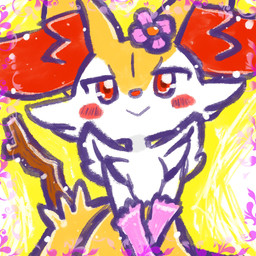accessory ambiguous_anthro ambiguous_gender anthro armwear biped blush blush_stickers closed_smile clothing elbow_gloves flower flower_in_hair front_view gloves hair hair_accessory handwear looking_at_viewer mouth_closed object_in_tail plant simple_background smile solo stick stick_in_tail tail annyui0611 nintendo pokemon braixen canid generation_6_pokemon mammal pokemon_(species) 1:1 2024 digital_media_(artwork) digital_painting_(artwork) half-length_portrait hi_res japanese_description painting_(artwork) portrait translated_description