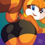 anthro bent_over butt butt_focus female leaning leaning_forward open_mouth smile smiling_at_viewer solo tail teasing teasing_viewer teasing_with_butt teasing_with_tail momozuki sega sonic_the_hedgehog_(series) marine_the_raccoon mammal procyonid raccoon absurd_res hi_res