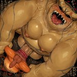 anal anal_penetration anal_prolapse areola black_sclera bodily_fluids dialogue duo erection foreskin genitals heart_symbol humanoid_genitalia humanoid_penis male male/male male_penetrated male_penetrating male_penetrating_male nipples orange_body penetration penile penile_penetration penis prolapse saliva sex sweat tan_body teeth text tongue yellow_eyes young syuro naruto kurama naruto_uzumaki shukaku canid canine fox mammal raccoon_dog tailed_beast tanuki 1:1 2025 hi_res japanese_text translation_request