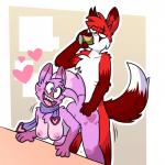 ahegao all_fours anthro areola breasts doggystyle duo female from_behind_position fur heart_symbol looking_pleasured male male/female nipples open_mouth pink_body pink_fur red_body red_fur scar scarf sex keadanger felinia blaze_(felinia) valentine_(felinia) canid canine domestic_cat felid feline felis fox hybrid mammal red_fox true_fox 1:1 digital_media_(artwork) hi_res