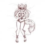 anthro clothing eyewear glasses lingerie solo tayykitsune carrot_kingdom maomaogames felid mammal jinny_(disambiguation) 1:1 hi_res