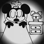 alarm_clock animated anthro black_and_white black_body black_fur bodily_fluids breasts brush brushing brushing_teeth cartoon_gloves cartoon_physics choochoo_silly_(skeletonhearts) cleavage clock clothed clothing cum cum_inflation cum_inside dialogue disney fan_character female forced fur genital_fluids genitals inflation mammal monochrome mouse murid murine nervous no_sound pajamas penetration penis questionable_consent rape rat rodent rubberhose rubberhose_animation skeletonhearts steamboat_willie subtitled text toony toony_eyes toothbrush waking_up webm