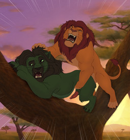 africa anal bodily_fluids cum duo erection feral genital_fluids genitals king landscape male orgasm orgasm_face penetration penis plant royalty savanna sex sunset tree greko_the_cat disney the_lion_king rhox_(character) simba_(the_lion_king) felid lion mammal pantherine absurd_res hi_res