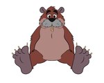 4_toes anthro biped black_nose facial_hair feet front_view male mature_male mustache overweight overweight_male simple_background sitting solo toes white_background jolly_the_lizard brok_the_investigator cowcat_games tramp_(brok_the_investigator) cricetid mammal muskrat rodent 2024 hi_res