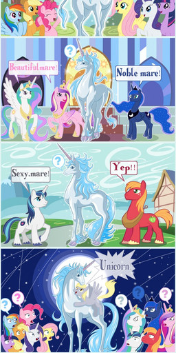 clothing cowboy_hat crown cutie_mark feathered_wings feathers female feral group hair hat headgear headwear horn jewelry male multicolored_hair multicolored_tail necklace smile tail wings wangkingfun friendship_is_magic hasbro my_little_pony mythology rankin/bass the_last_unicorn amalthea_(tlu) applejack_(mlp) big_macintosh_(mlp) derpy_hooves_(mlp) fluttershy_(mlp) mane_six_(mlp) pinkie_pie_(mlp) princess_cadance_(mlp) princess_celestia_(mlp) princess_luna_(mlp) rainbow_dash_(mlp) rarity_(mlp) shining_armor_(mlp) twilight_sparkle_(mlp) classical_unicorn earth_pony equid equine horse mammal mythological_creature mythological_equine pegasus pony unicorn winged_unicorn 2015 comic crossover hi_res