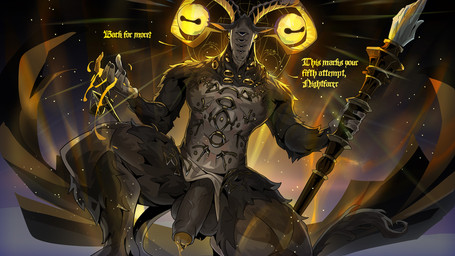 anthro balls big_balls big_penis biped black_balls black_body black_fur black_penis bottomwear bottomwear_aside chest_piercing clothed clothing clothing_aside crouching foreskin fur genital_piercing genitals half-erect holding_object holding_staff horn_eyes humanoid_genitalia humanoid_penis loincloth loincloth_aside loincloth_only male male_anthro multi_eye neck_eye penis penis_piercing piercing prince_albert_piercing scales_(measuring) smile smiling_at_viewer solo staff talking_to_viewer text topless vein veiny_penis white_body white_skin yellow_eyes fluffy_cactus elden_ring elden_ring_nightreign fromsoftware libra_creature_of_night bovid caprine caprine_demon demon goat_demon mammal 16:9 2025 digital_media_(artwork) english_text hi_res widescreen