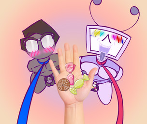 3_penises abstract_background ambiguous_gender antennae_(anatomy) anthro balls big_penis black_hair blush bodily_fluids candy collar cum dessert electronics erection eyewear fangs femboy first_person_view food for_a_head genital_fluids genitals glasses grey_body grey_skin group hair humor leash leashed_collar machine male male/ambiguous male/male multi_genitalia multi_penis nerd nipples nude penis precum purple_body ribbed_penis ridged_penis screen screen_face side_part_hair stock_image teeth television thick_thighs tongue tongue_out toony trio unusual_anatomy unusual_bodily_fluids unusual_cum unusual_face unusual_genital_fluids unusual_genitalia unusual_penis unusual_precum m-a-dragon deltarune jackbox_games the_jackbox_party_pack undertale_(series) gene_(jackbox) tenna_(deltarune) darkner digital_creature human humanoid mammal monitor_head object_head robot screen_head tv_head absurd_res flat_colors hi_res meme mixed_media