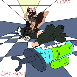 after_transformation anthro duo female hallway injection largebreasts male male/female mid_transformation military nipples pinnedtofloor reaching thickthighs tornclothes transformation biohound canid canine canis domestic_dog german_shepherd herding_dog humanoid husky mammal nordic_sled_dog pastoral_dog spitz 1:1 absurd_res hi_res