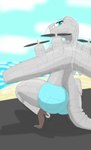 aircraft beach bottomwear clothing crouching female hotpants implied_nudity looking_at_viewer looking_back machine outside rear_view sea seaside shorts solo vehicle water wings sovietrainbow aircraft_humanoid living_aircraft living_machine living_vehicle hi_res