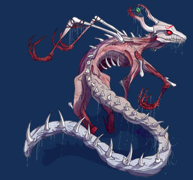 ambiguous_gender blood bodily_fluids bone broken_bone claws drooling feral gore horn markings no_sclera nude red_eyes saliva sharp_teeth simple_background solo spines tail teeth transparent_background wings neytirix mythology demon dragon mythological_creature mythological_scalie scalie undead alpha_channel hi_res unavailable_at_source