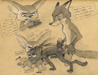 all_fours anal anal_penetration animal_genitalia animal_penis anthro arm_support arms_bent balls bent_legs big_ears bodily_fluids canine_genitalia canine_penis cum cum_in_mouth cum_inside doggystyle double_penetration ear_grab ear_pull fellatio forced forced_oral forward_arm_support from_behind_position genital_fluids genitals grabbing_both_ears group group_sex hand_on_another's_head hand_on_another's_tail hand_on_ears hand_on_forehead hand_on_head hand_on_hip hand_on_own_hip hand_on_tail hands_on_another's_head head_grab holding_hips humanoid_genitalia humanoid_penis interspecies kneeling kneeling_sex knot legs_up male male/male obscured_penetration on_one_knee oral oral_penetration pawpads penetration penile penile_penetration penis penis_in_ass planted_leg prostitution rough_sex sex size_difference spitroast spread_legs spreading tail tail_grab teeth threesome trio tush_(artist) disney zootopia finnick_(zootopia) nick_wilde vesairus canid canine fennec_fox fox lagomorph leporid mammal rabbit red_fox true_fox black_and_white monochrome