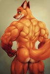 5_fingers alternate_form anthro back_muscles bedroom_eyes belly biceps big_biceps big_deltoids big_eyes big_muscles big_rhomboids big_serratus_posterior black_lacrimal_caruncle brown_arms brown_body brown_ears brown_eyebrows brown_fingers brown_flesh brown_fur brown_hands brown_nose butt closed_smile countershade_belly countershade_body countershade_butt countershade_face countershade_fur countershade_legs countershade_torso countershading dark_ears dark_eyebrows dark_eyelashes dark_fingers dark_flesh dark_hands dark_lacrimal_caruncle dark_nose deltoids dipstick_arms ears_back eyebrows eyelashes films fingers fist flexing flexing_bicep flexing_extensor_carpi flexing_flexor_carpi fluffy fluffy_tail forearm_muscles fur fur_tuft glistening glistening_eyes glistening_flesh glistening_nose gloves_(marking) green_eyes grey_background grin half-closed_eyes hamstrings hand_on_hip hand_on_own_hip happy head_tuft huge_deltoids huge_muscles huge_rhomboids humanoid_hands hyper hyper_biceps hyper_deltoids hyper_hamstrings hyper_muscles hyper_quads hyper_rhomboids hyper_serratus_posterior hyper_triceps infraspinatus lacrimal_caruncle latissimus_dorsi light light_arms light_back light_belly light_butt light_chest light_eyelids light_eyes light_face light_head light_inner_ear light_legs light_neck light_tail looking_at_viewer looking_away looking_back looking_back_at_viewer male male_anthro manly markings monotone_belly monotone_eyelids monotone_hands monotone_inner_ear monotone_lacrimal_caruncle monotone_neck monotone_tail mouth_closed multicolored_body multicolored_butt multicolored_fur muscular muscular_anthro muscular_arms muscular_butt muscular_legs muscular_male muscular_thighs narrowed_eyes neck_muscles neck_tuft nude nude_anthro nude_male obliques oiled_body oiled_fur oily orange_arms orange_back orange_body orange_butt orange_eyelids orange_face orange_fur orange_head orange_legs orange_light orange_neck orange_tail pivoted_ears pose quads raised_eyebrows rear_view rhomboids seductive serratus serratus_posterior simple_background smile smiling_at_viewer solo standing tail tail_tuft tan_belly tan_body tan_butt tan_chest tan_countershading tan_face tan_fur tan_head tan_inner_ear tan_legs teres_major thick_arms thick_neck thick_thighs trapezius triceps tuft two_tone_arms two_tone_butt two_tone_face two_tone_head two_tone_legs warm_lighting bleakcat disney zootopia nick_wilde canid canine fox mammal red_fox true_fox 2021 colored digital_drawing_(artwork) digital_media_(artwork) digital_painting_(artwork) lighting orange_theme portrait restricted_palette shaded three-quarter_portrait