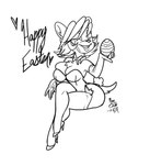 breasts butt cleavage clothed clothing easter_egg female footwear half-closed_eyes high_heels holidays legwear narrowed_eyes playboy_bunny playboy_outfit shoes sitting solo stockings minxydoodle easter easter_bunny fan_character eulipotyphlan hedgehog mammal hi_res monochrome sketch