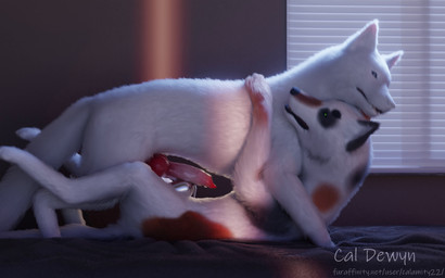 animal_genitalia balls bedroom bodily_fluids cage chastity_cage chastity_device cum duo feral frottage genital_fluids genitals inside knot male male/male penile penis penises_touching precum sex sheath cal_dewyn canid canine canis domestic_dog mammal 3d_(artwork) 3d_animation absurd_res animated digital_media_(artwork) hi_res no_sound short_playtime webm