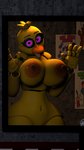 against_surface anthro areola beak big_breasts breasts breasts_on_glass butt female heart_eyes heart_symbol machine navel nipples non-mammal_breasts non-mammal_nipples on_glass orange_beak pink_eyes seductive solo thick_thighs wide_hips yellow_body geometryboymejia five_nights_at_freddy's scottgames chica_(fnaf) animatronic avian bird chicken galliform gallus_(genus) phasianid robot 3d_(artwork) 4k 9:16 absurd_res blender_(artwork) digital_media_(artwork) hi_res