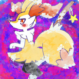:3 ambiguous_anthro ambiguous_gender anthro biped blush blush_stickers digitigrade dipstick_tail looking_at_viewer looking_back looking_back_at_viewer markings object_in_tail on_one_leg puckered_lips side_view simple_background snout solo standing stick stick_in_tail tail tail_markings annyui0611 nintendo pokemon braixen canid generation_6_pokemon mammal pokemon_(species) 1:1 2024 digital_drawing_(artwork) digital_media_(artwork) hi_res japanese_description portrait three-quarter_portrait translated_description