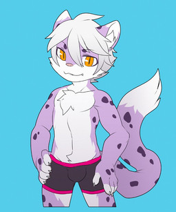 anthro biped male shota solo young young_anthro young_male oouyuki_benten felid mammal pantherine snow_leopard 2016 5:6