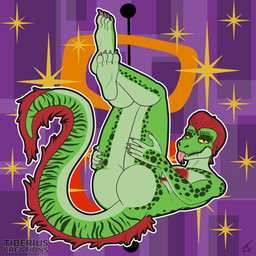 abs anthro biceps body_hair butt chest_hair claws feet fingers fur hair legs_up looking_at_viewer lying male nude on_back pecs pose pubes smile solo tail tail_tuft toes tongue tuft tiberius_creations jimmy_talon_(character) lizard reptile scalie 1:1 absurd_res character_request digital_media_(artwork) hi_res pinup