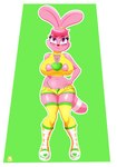 anthro boots breasts clothing female footwear hair heart_clothing heart_symbol legwear nipples pink_body pink_eyes pink_hair pink_nipples pose sexy_clothing shoes solo stockings cranebear cartoon_network chowder_(series) panini_(chowder) lagomorph leporid mammal rabbit absurd_res hi_res pinup