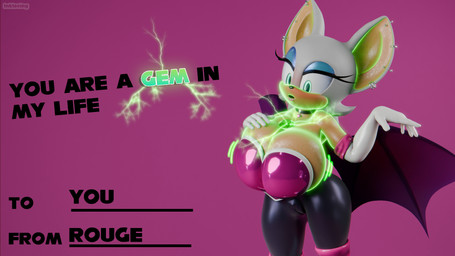 anthro big_breasts blush breast_expansion breasts chaos_emerald choker clothing expansion female gem huge_breasts jewelry necklace solo text tight_clothing wings inklovingggg nottanj_(modeler) sega sonic_the_hedgehog_(series) rouge_the_bat bat mammal 16:9 3d_(artwork) digital_media_(artwork) english_text hi_res widescreen