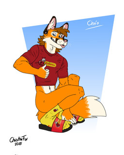 anthro blue_eyes brown_hair butt clothed clothing ear_piercing ears_up feet footwear fox_tail fur gesture hair hand_gesture humanoid_feet looking_at_viewer male mostly_nude navel navel_piercing orange_body orange_fur partially_clothed piercing plantigrade sandals shirt shoes slippers socks socks_with_sandals solo tail teeth thumbs_up tongue tongue_out topwear white_body white_fur bartek22 biedronka_(supermarket) chris_the_fox_(bartek22) canid canine fox mammal hi_res