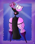 abstract_background anthro book boots bottom_heavy clothing curvy_figure eyelashes eyewear featureless_feet feet femboy fishnet_clothing fishnet_legwear fishnet_thigh_highs footwear fur glasses heart_symbol holding_book holding_object knee_boots knee_highs legwear male pelvic_curtain pink_body pink_fur priest robe shoes small_waist solo thick_thighs thigh_highs wide_hips talrex999 unicorn_wars padre_(unicorn_wars) bear mammal hi_res signature