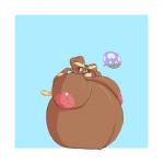 1:1 anthro areola belly big_belly big_breasts breasts brown_body brown_fur digital_media_(artwork) female fur generation_4_pokemon growth hi_res huge_belly huge_breasts hyper hyper_belly hyper_breasts hyper_pregnancy lagomorph looking_at_viewer lopunny mamalop_(trcfan) mammal navel nintendo nipples nude open_mouth pokemon pokemon_(species) pregnant pregnant_anthro pregnant_female simple_background smile solo story story_in_description thick_thighs trcfan