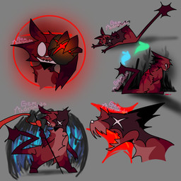 ambiguous_gender blood bodily_fluids explosive_spear explosives eye_scar facial_scar feral fur grenade melee_weapon polearm red_body red_fur scar solo spear weapon wounded gem_andromeda rain_world videocult artificer_(rain_world) slugcat 1:1 hi_res