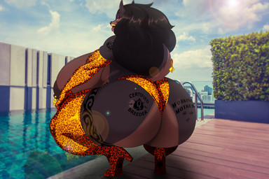 anthro big_breasts big_butt black_hair boots breasts brown_body butt clothed clothed_anthro clothed_female clothing crouching female female_anthro fingerless_gloves footwear gloves gold_(metal) gold_jewelry hair handwear high_heeled_boots high_heels huge_breasts huge_butt hyper hyper_breasts hyper_butt jewelry legwear poolside presenting presenting_hindquarters prostitution queen_of_spades_symbol shoes slightly_chubby solo spades_(suit) stockings suit_symbol thick_thighs thigh_boots thigh_highs sssonic2 third-party_edit laverne_(sssonic2) canid canine canis dobermann domestic_dog mammal pinscher hi_res